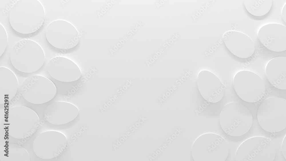 3D White Background with Decorative Elements (3D Illustration) 3D White Background with Decorative Elements (3D Illustration)