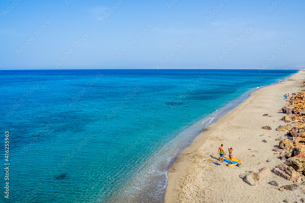 Obraz premium Beach Cabo de Gata Natural Park. Andalusia. Spain. (Las Salinas)