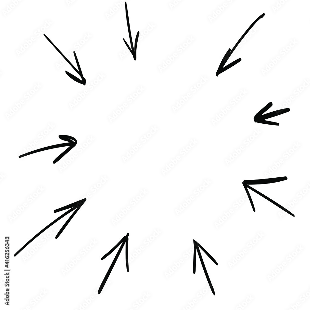 firework hand drawn frame of arrows. doodle vector illustration firework hand drawn frame of arrows. doodle vector illustration