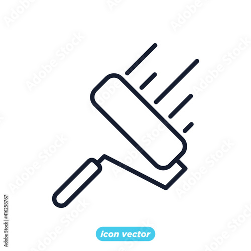 Free Download paint roller icon. paint roller symbol template for graphic and web design collection logo vector illustration - GFXLoad