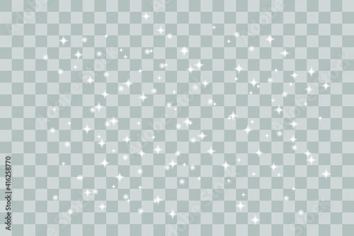 Shine light effect, png bright sparkle dust. Vector isolate	