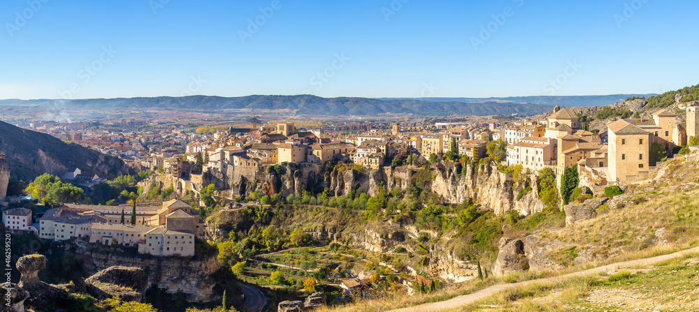 Old Spain - Cuenca city on rocks cliffs