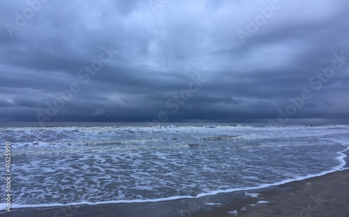 Dark cloudy seascape  north sea