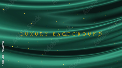 Luxury Emerald Green Background Template for Awarding or Ceremony