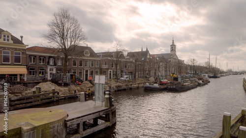 The Vecht river in the old city center of Muiden