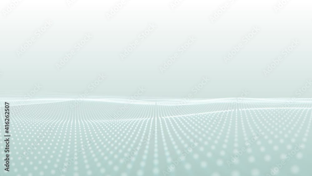 Abstract Waving Mesh Shape Fx Minimal Background Loop/ 4k animation of an abstract background with minimal fractal particle lines waving and seamless looping