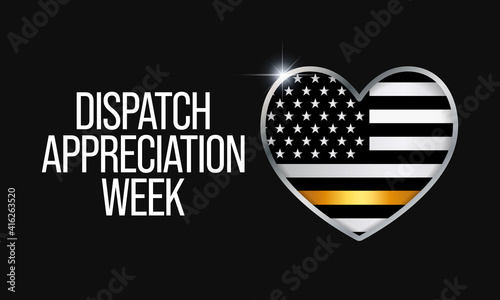 Vector illustration on the theme of Dispatch appreciation week observed each year during April across United states.