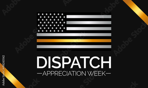 Vector illustration on the theme of Dispatch appreciation week observed each year during April across United states.
