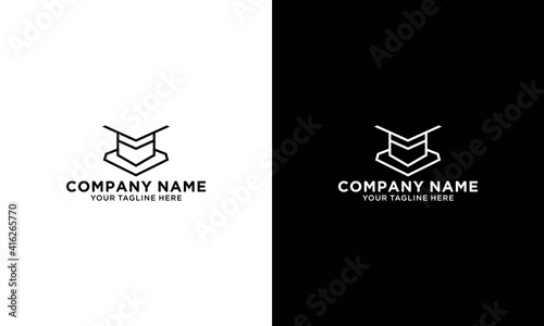 Square academic cap line icon, outline vector sign, linear style pictogram isolated on white. Mortarboard, Graduation symbol, logo illustration. Editable stroke. Pixel perfect vector graphics