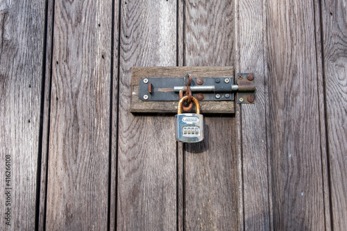 old lock on a door