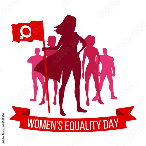 Vector illustration of Women's equality day celebration in the United States of America. The 26th of August.  