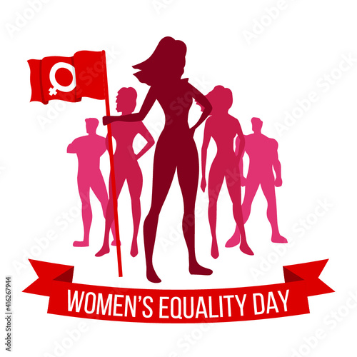 Vector illustration of Women's equality day celebration in the United States of America. The 26th of August.  