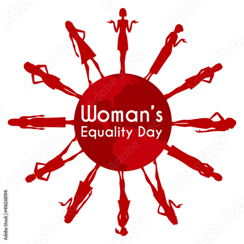 Vector illustration of Women's equality day celebration in the United States of America. The 26th of August.  