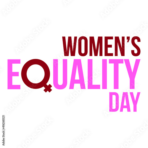 Vector illustration of Women's equality day celebration lettering in the United States of America. The 26th of August.  