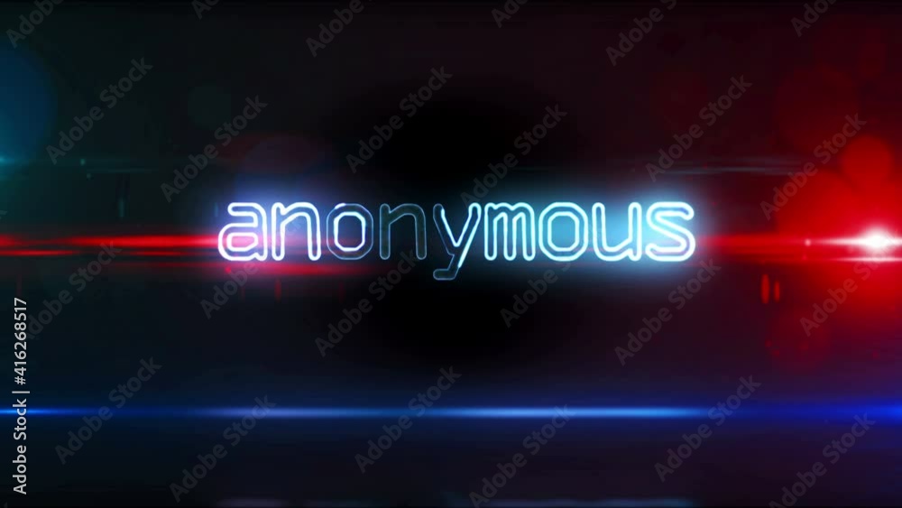Anonymous concept, cyber crime, darknet, identity, hacking and privacy security loop. Futuristic abstract 3d rendering loopable and seamless animation.