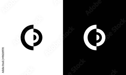 Minimal elegant monogram art logo. Outstanding professional trendy awesome artistic CD DC initial based Alphabet icon logo. Premium Business logo White color on black background