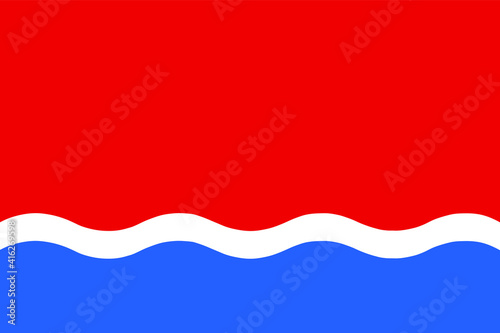 Amur Oblast flag vector illustration, Russian federation territory. Russia state.
