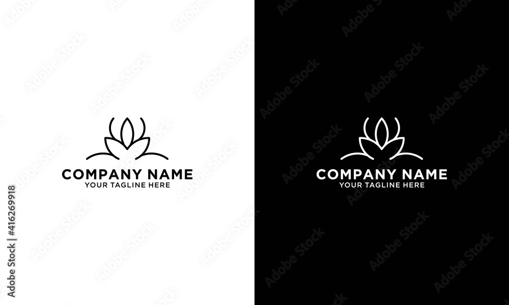 linner Lotus luxury logo template.