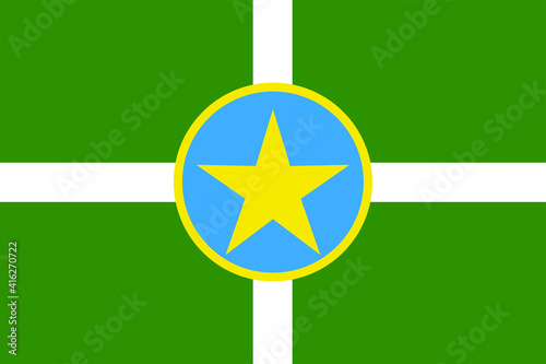 Jackson city flag vector illustration, town in Mississippi, United States of America. USA city flag.