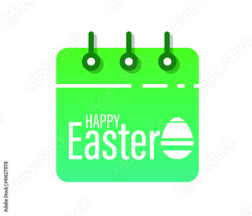 Easter calendar line and icon, Happy Easter and holiday, calendar vector icon, vector graphics, editable.
