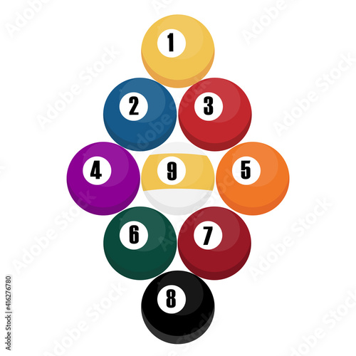 Pool balls vector