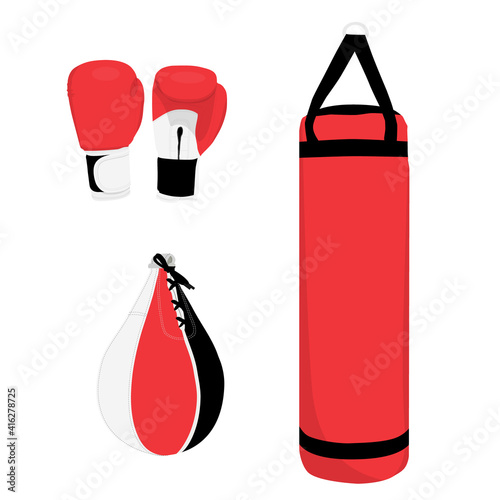 Boxing sport set