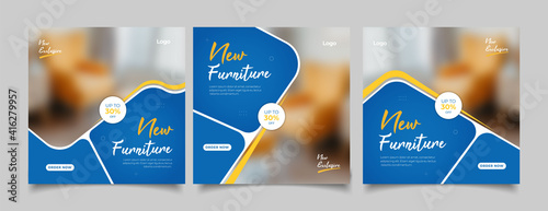 Furniture social media post templates 
