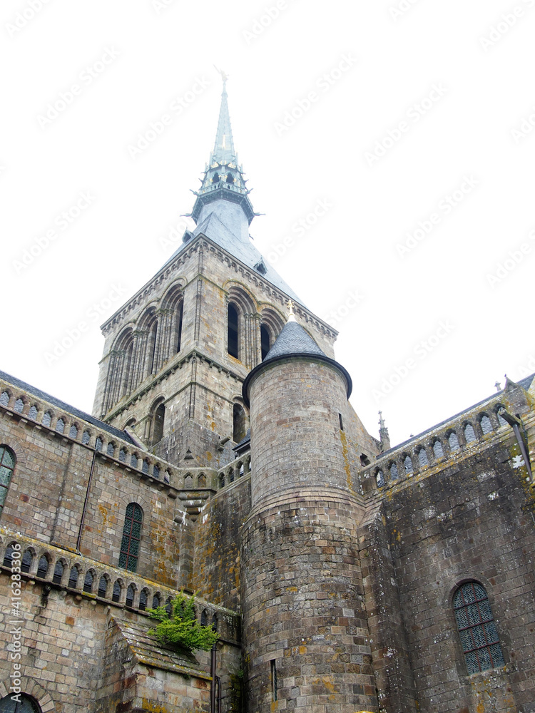 Fototapeta premium モンサンミッシェルの修道院の外観