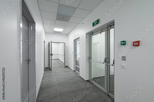 empty corridor in the modern office building.