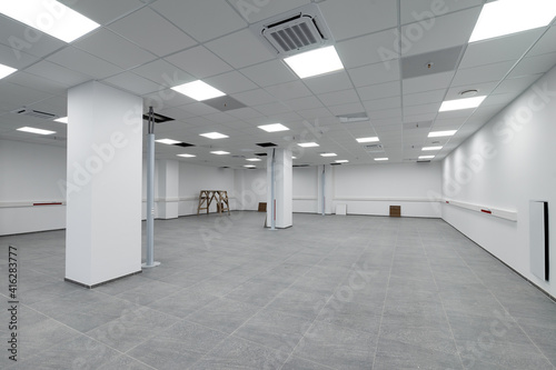 open space interior. new office. empty space.
