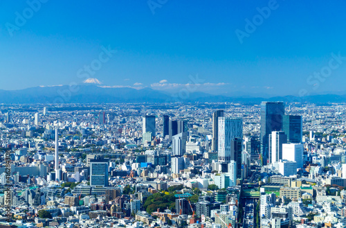 東京風景 富士山と渋谷