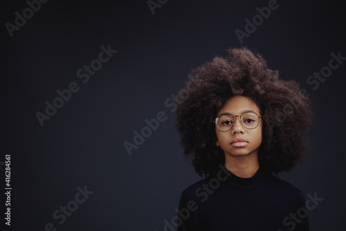 Portrait of teenage girl wearin spectacles