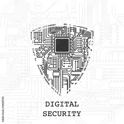 Digital shield security wallpaper