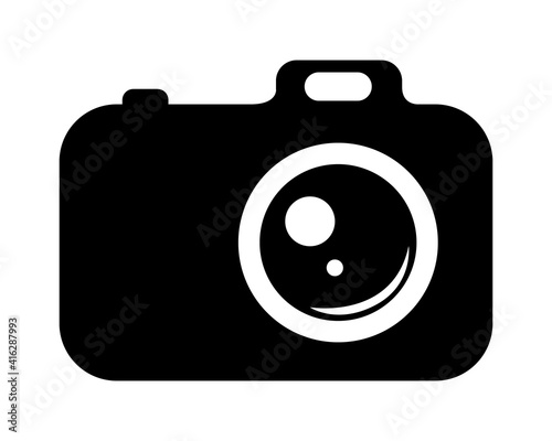 Appareil photo numérique. Digital camera. Vector icon.