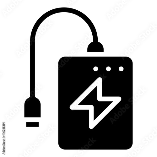 Portable charging device, icon of power bank