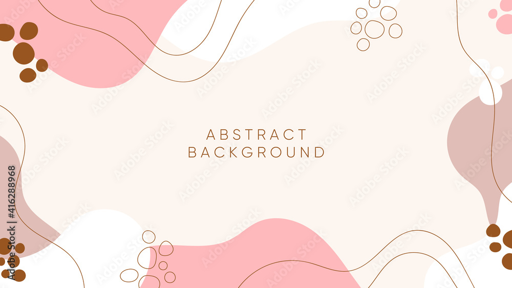 Vector abstract creative background with nature trendy style. Banner design template for social media and websites.