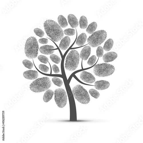 Black tree finger print