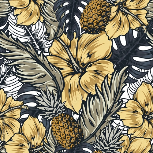 Tropical seamless pattern