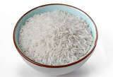 Bowl with white natural basmati rice