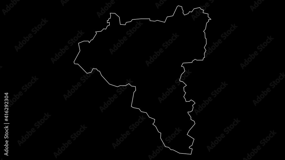 Valga Estonia region map outline animation Valga Estonia region map outline animation