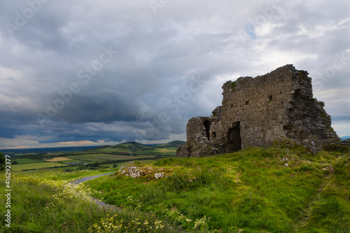 A storm is brewing over the Rock of Dunamase  Laois  Ireland