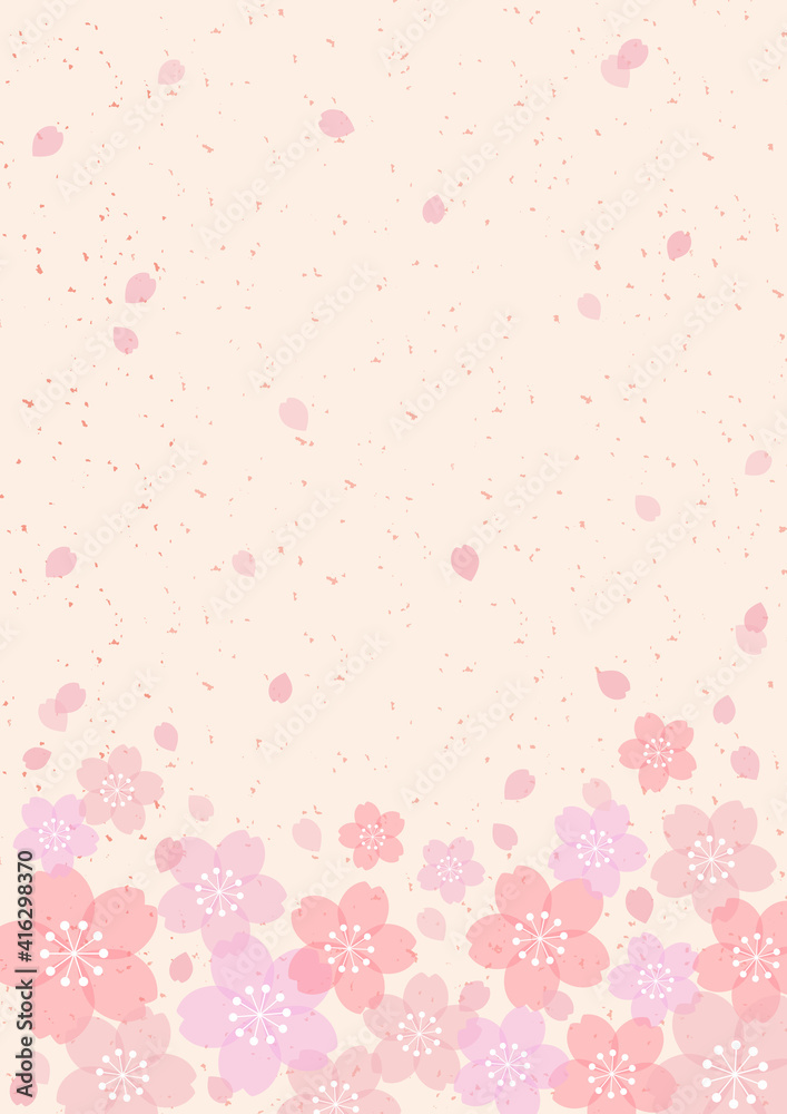 和風 桜 金箔 POP チラシ 縦 フレーム 背景 15 和風 桜 金箔 POP チラシ 縦 フレーム 背景 15