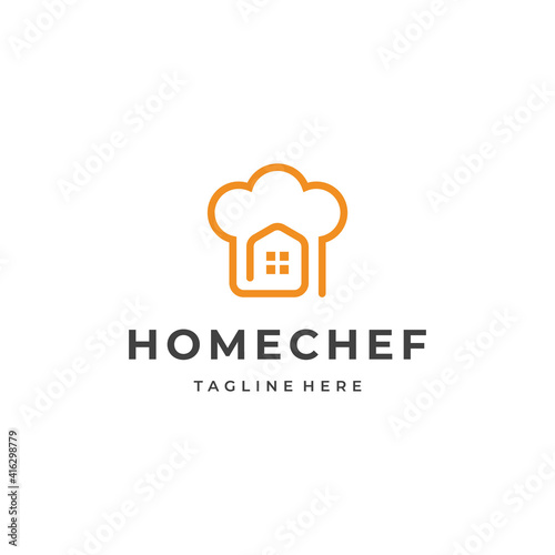 Chef hat monoline logo