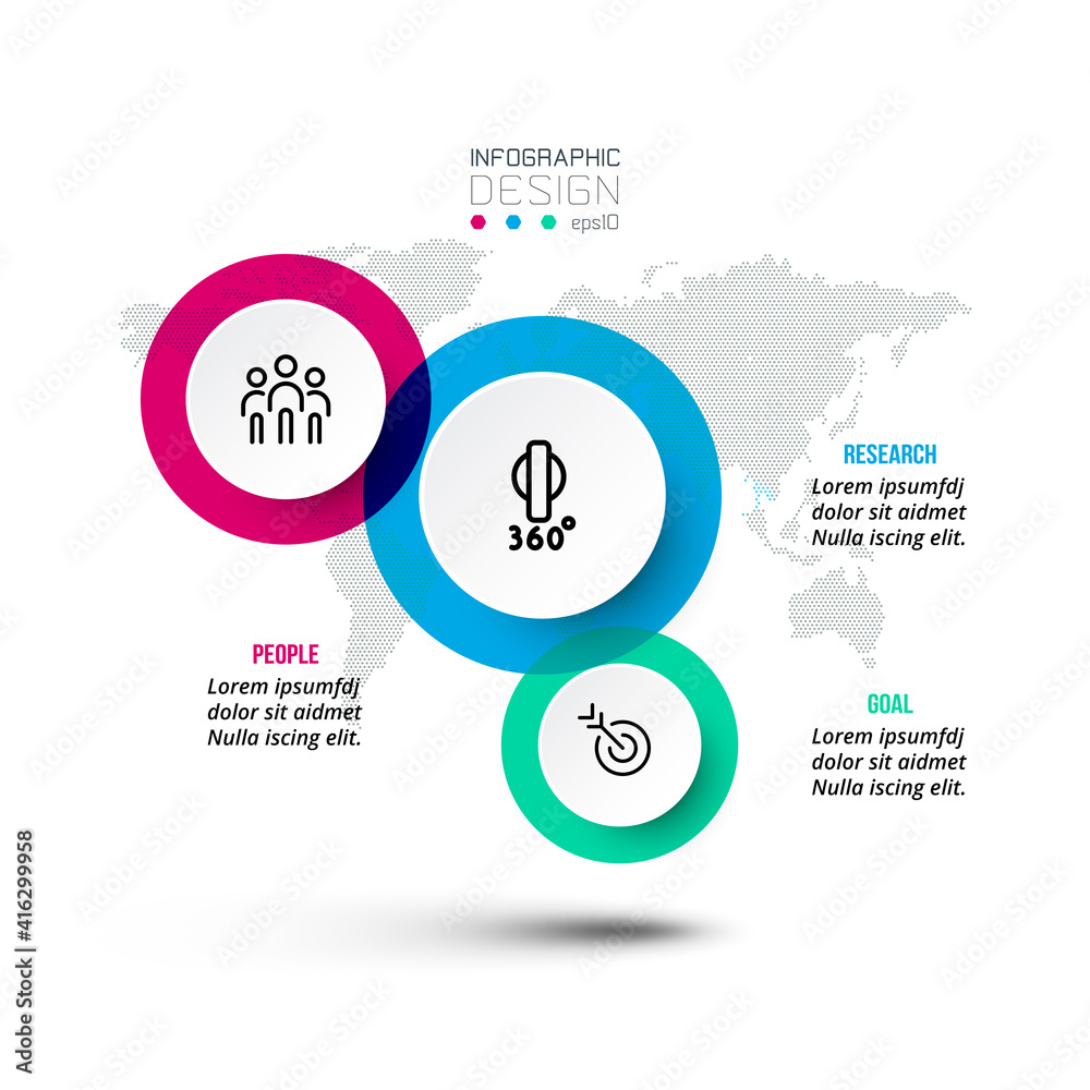 Naklejka premium Business or marketing infographic template design.