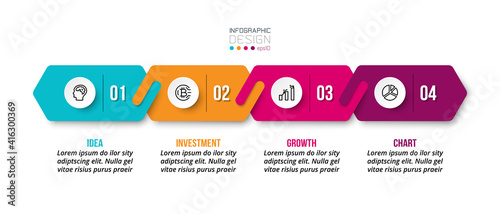 Business or marketing infographic template design.