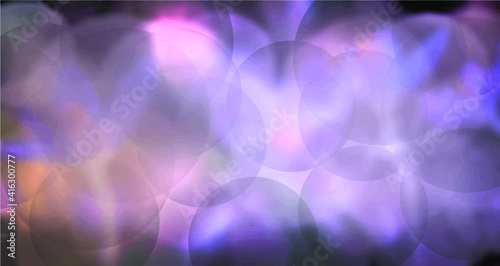 A set of realistic water or soap bubbles with a rainbow reflection.Blurred background