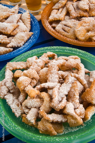 Crostoli (Grostoli) (Sweet fritters), Italian Carnival cakes, Veneto photo