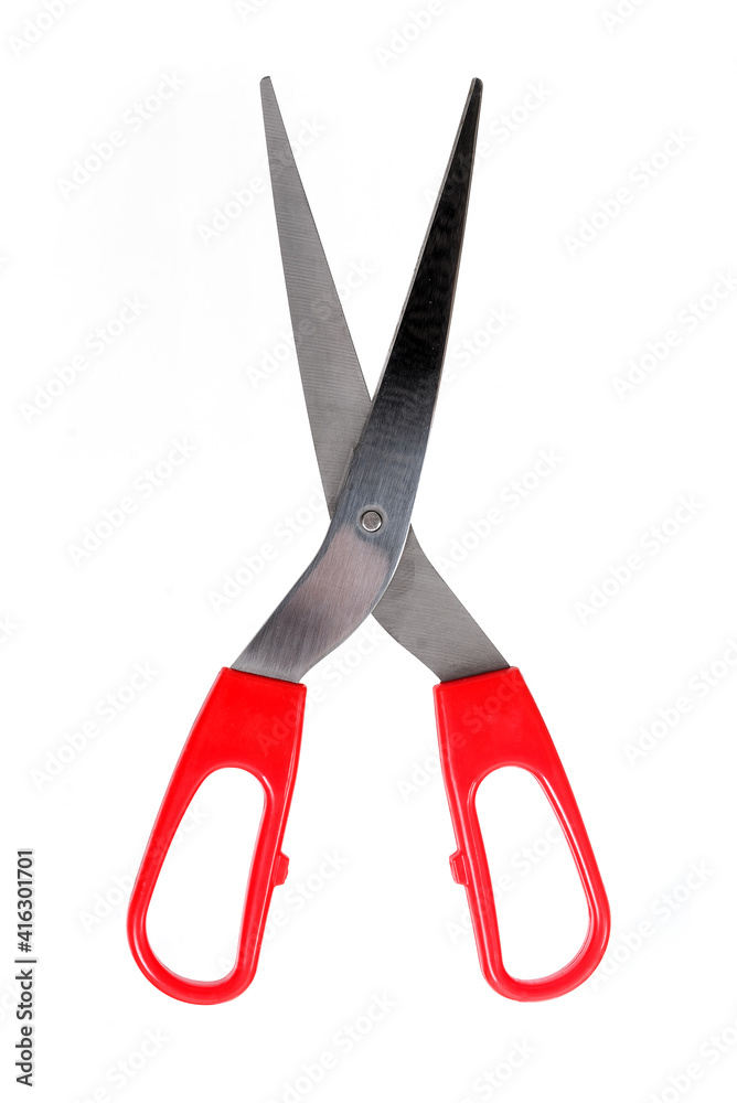 Mockup: stationery scissors isolated on white background Mockup: stationery scissors isolated on white background