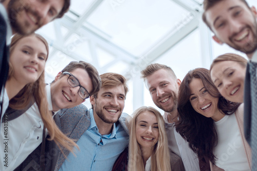 close up. group of smiling young people looking at the camera .