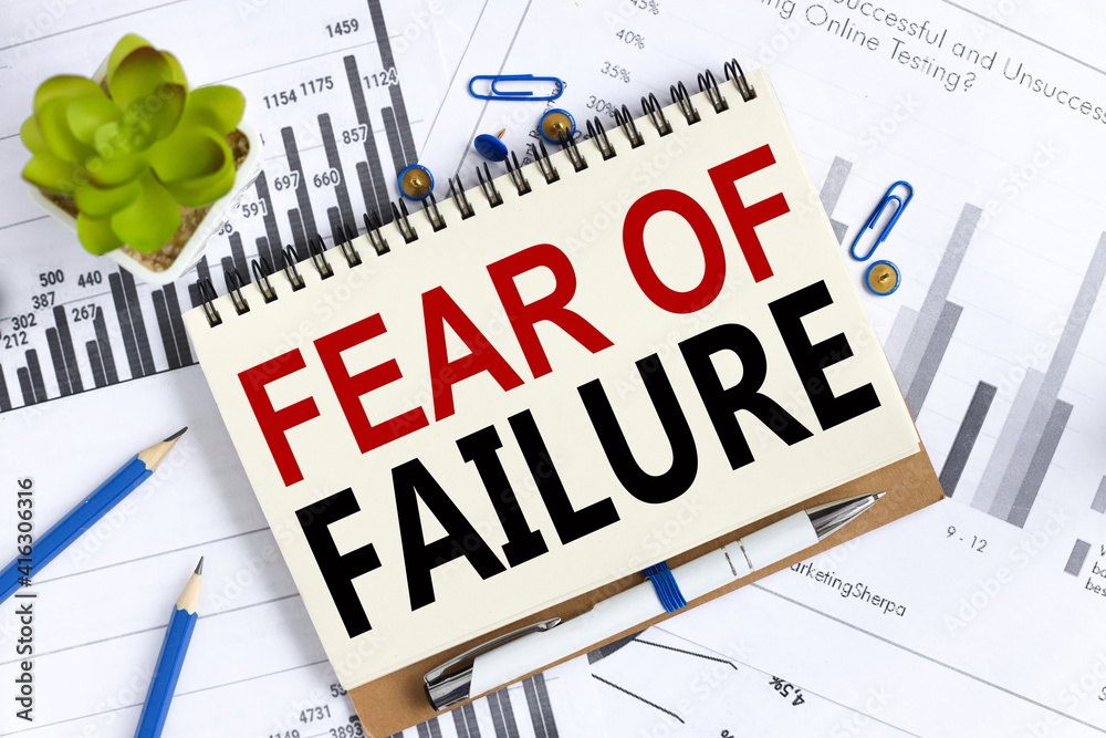 Fear of Failure. Business concept. Text on white notepad paper on light background Fear of Failure. Business concept. Text on white notepad paper on light background